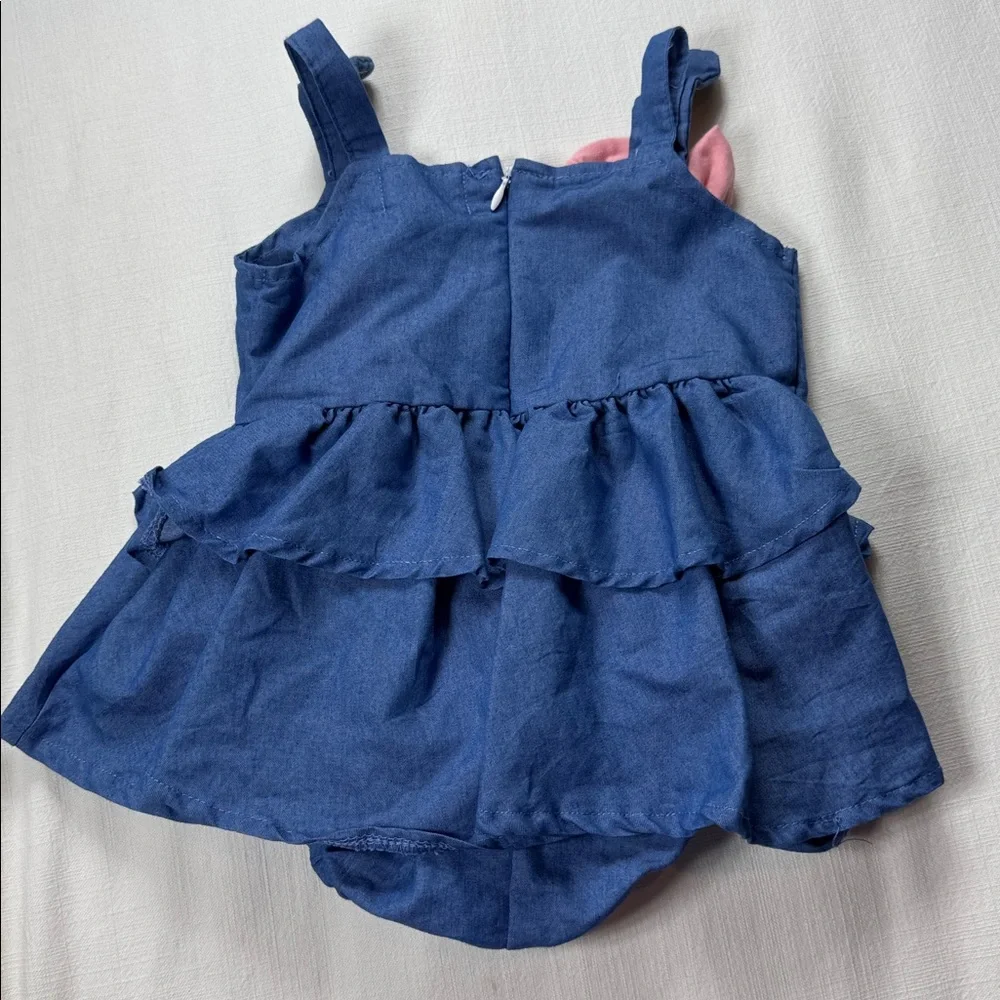 Adorable Blue Bunny Dress‎ with Pink Bow 18/24 months for easter